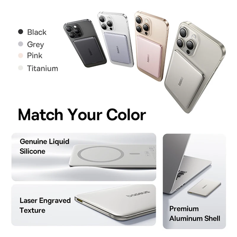 【CCC】Baseus 10000mAh Magnetic Power Bank PD 27W, 5000mAh Magnetic Power Bank PD 20W Card-Sized Powerbank For iPhone 17 Samsung