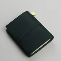Elegant Leather Pocket Notebook with 60 Blank Pages for Sketching, Quotes, and Journaling (Green)