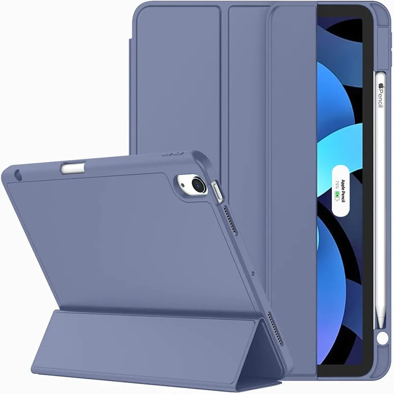 Magnetic Smart Tablet Cover with Pencil Holder and Auto Wake/Sleep Function