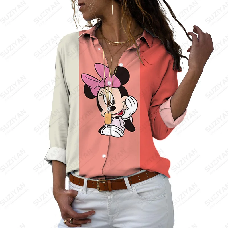 

Chains Print Loose Casual Office Shirts Loose Shirt Woman Loose Long Sleeve Shirt Womens Tops And Blouses Ladies Shirt