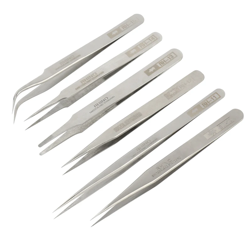 Stainless Steel Tweezers Tools Set Rhino Tweezers Rhino Japan