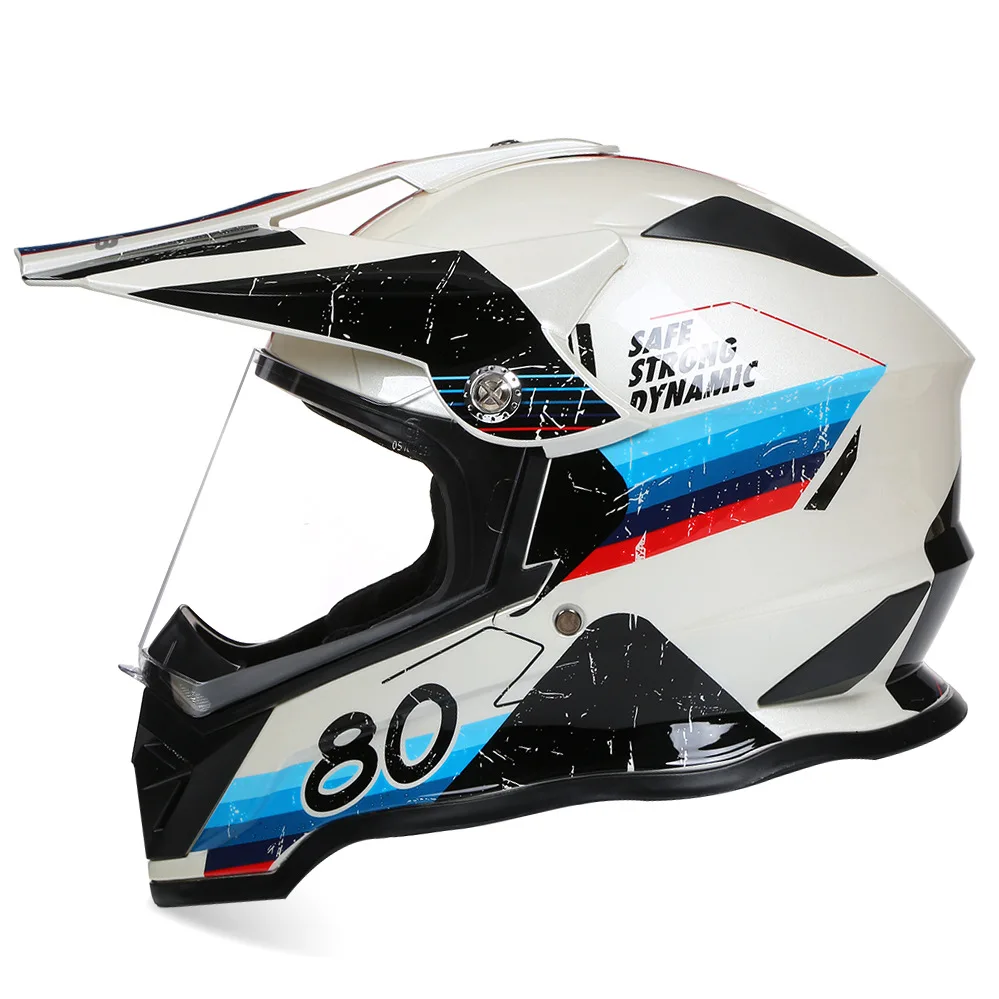 Bluetooth Motocross Helm Full Face Motorcycle Crossmotor Helm Set Met Bril Handschoenen Gezichtsscherm DOT Goedgekeurd Jeugd Off-Road ATV BMX 4 Wheeler Helm Downhill MTB Helm H,L