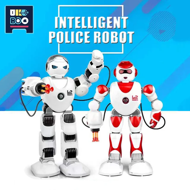 UKBOO Fighting RC Robot Remote Contro Intelligent Police Strike Force Policewoman Program Educational Toys for Children Kid Gift 6