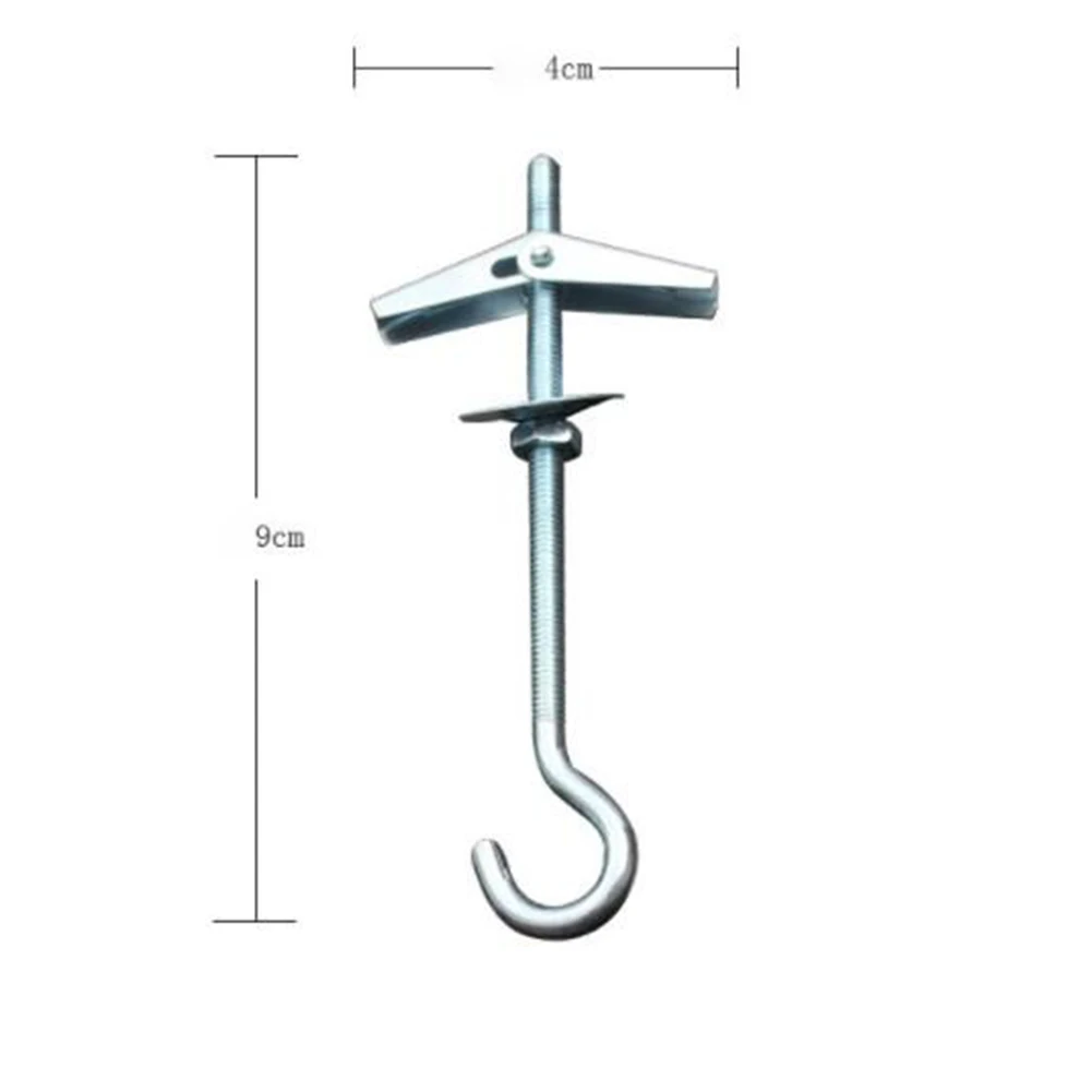 2Pcs Metal Hook 90mm Plant Hanging Ceiling Hook Galvanized Steel Flagpole Poster Stand Accessories Household Hardware Fittings images - 6