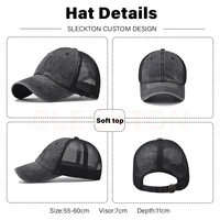 SLECKTON Custom Embroidery Hat Cotton Retro Baseball Cap for Men and Women Fashion DIY Letter Design Mesh Hats Sun Caps Unisex 2