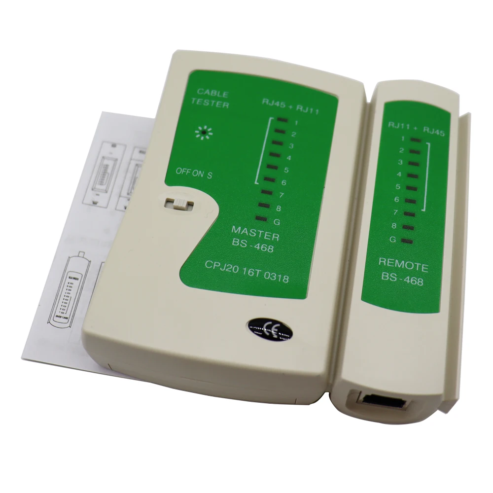 Network Cable Tester RJ45 RJ11 RJ12 CAT5 UTP LAN Cable Telephone Line Tester Detector Remote Test Tools Networking