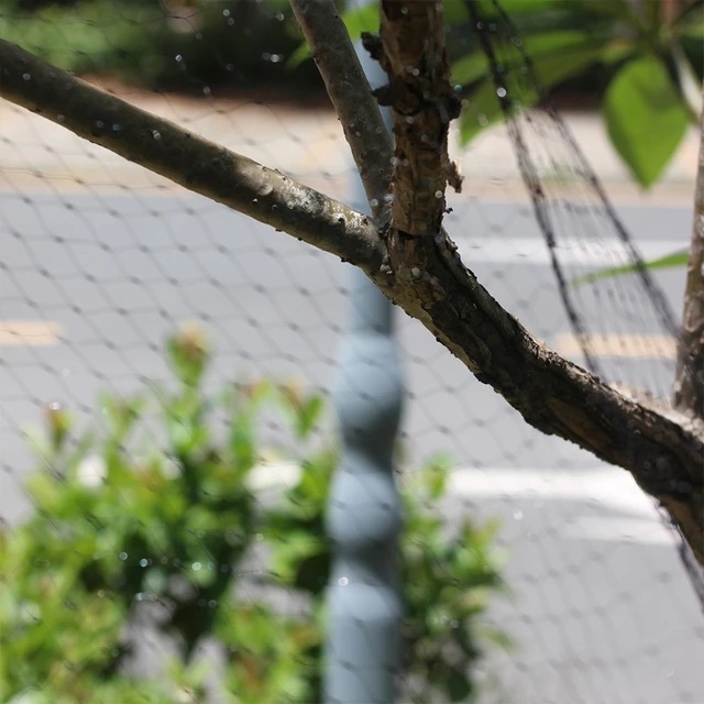 E56C Kerítéshálózat 16 X 39 Láb Madárhálózat 100Db -Es Kábelkötegekkel Anti Madár Szarvasok Védelemhez Nettó Újrafelhasználható Kerthálózat - Image 4