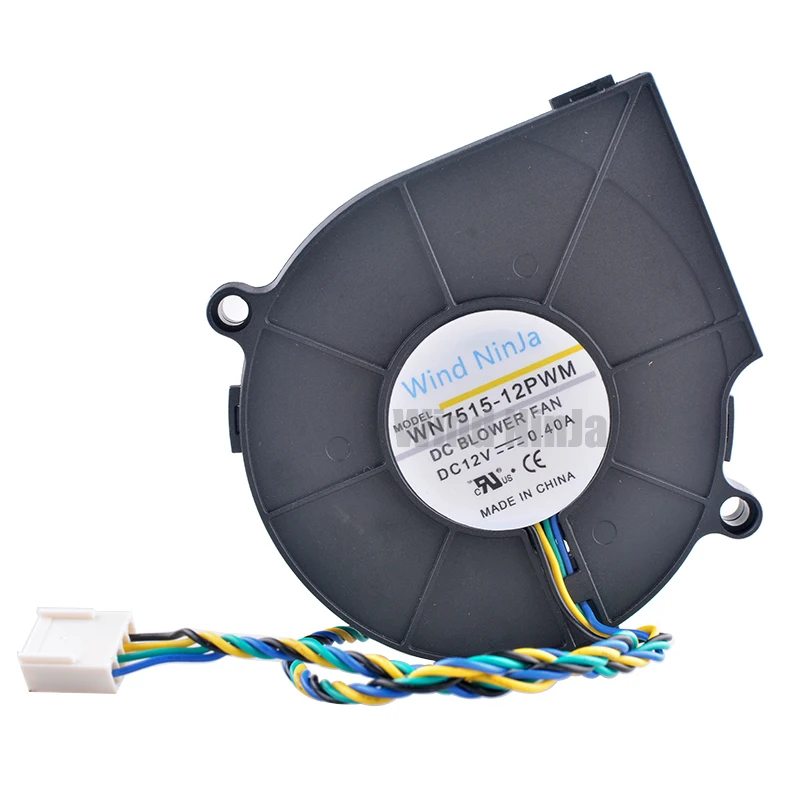 Refrigerador Centrífugo do Ventilador da Turbina Ventilador de Refrigeração para Dissipador de Calor 1u 775 p4 Cpu Bb7515bu B127515bu Dc12v 0.40a 4pin 5000rpm 75 mm - Imagem 2