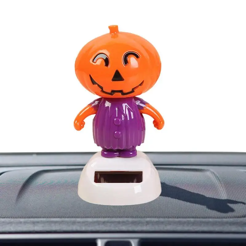 Solar Halloween Dancing Figures Shaking Head Halloween Pumpkin Skeleton