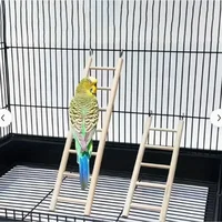 1PC Birds Toy Wooden Ladders Swing Scratcher Perch Climbing 3/4/5/6 Ladder Bird Cage Hamsters Parrot Toys Hanging Pet Supplies 1