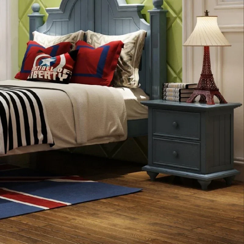 Modern solid wood bedside table for children's bedroom