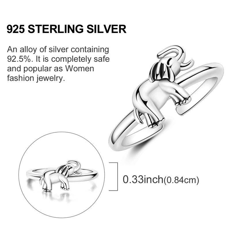 925 Sterling Silver Open Ring Colored Cubic Zircon Butterfly Sun Moon Turtle Ring Fit Women Wedding Engagement Silver Gift 6