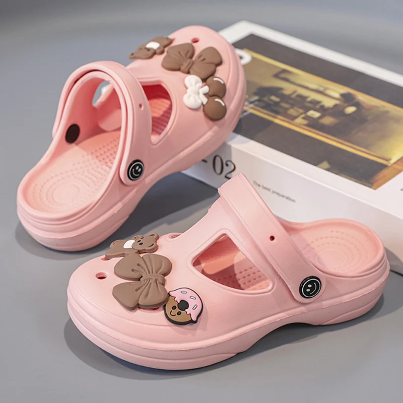 

Симпатичные детские тапочки, обувь для девочек, пляжные сандалии, домашняя обувь, кроссовки, розовая платформа, Эва, Мэри Джейн, обувь для женщин