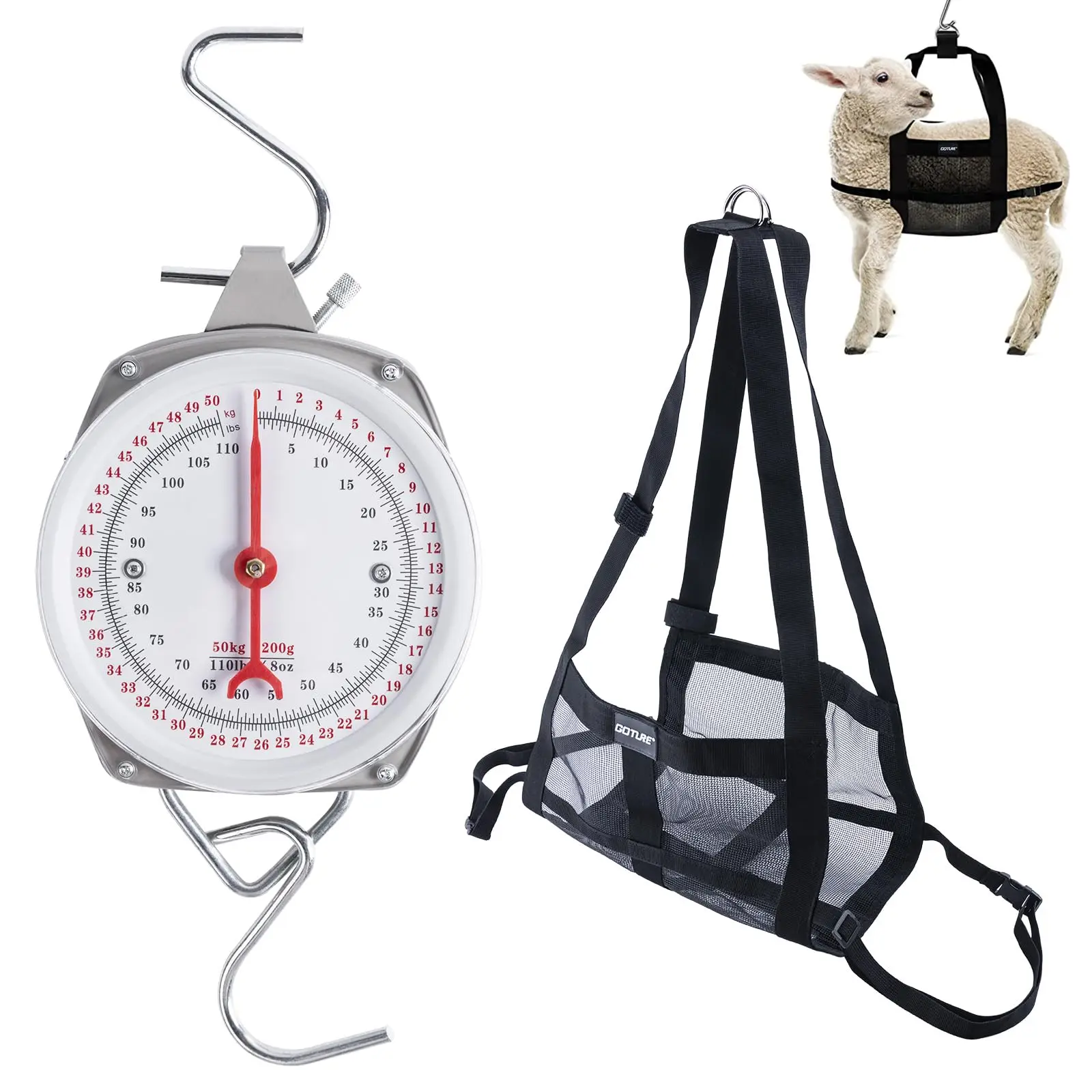 Balance mécanique à ressort 250kg Goture - Précision agricole pêche chasse durable fiable