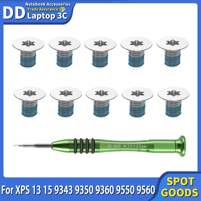 10 200 Pcs Laptop Bottom Case Screws For Dell XPS 13 15 9343 9350 9360