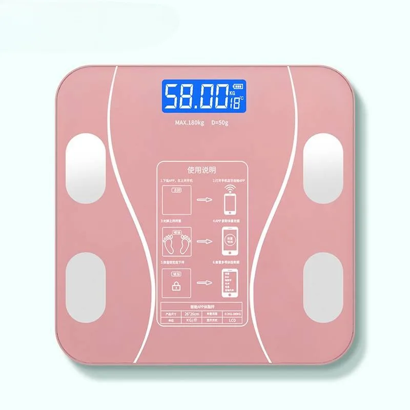 Body Fat Scale Intelligent Precision Weight Smart Screen Small Rechargeable Household Electronic Scale Fat Scale Bluetooth