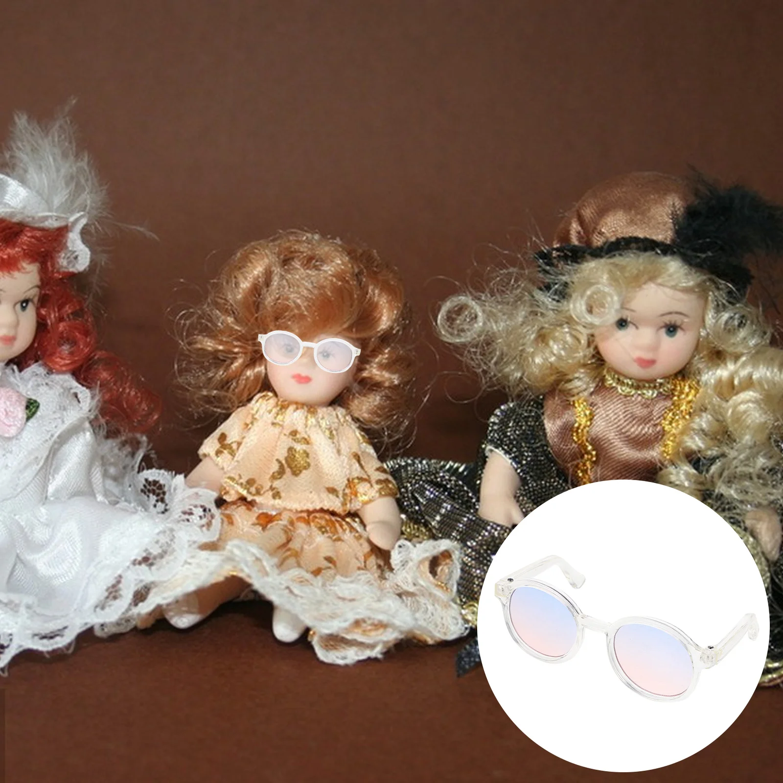 

of Doll Eyewear Dress Up Accessory Eye-catching Doll Glasses Eyeglasses for Doll Dress Up