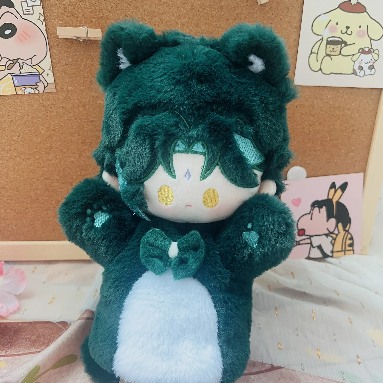 Anime Genshin Impact Muslimtighnari Venti Cute Mobile Pretend Telling Story Peluche Bambola Burattino A Mano Eseguire Oggetti Di Scena Giocattoli