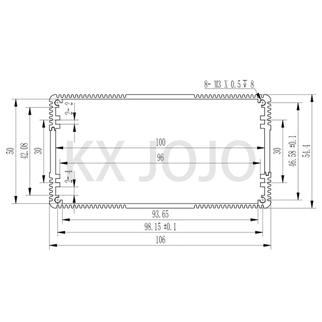 caixa dividida de aluminio para projeto 04