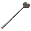 38CM PU Leather Heart-Shaped Flog Spank Paddle Horse Whip Beat Submissive for Horse Training Bat 5