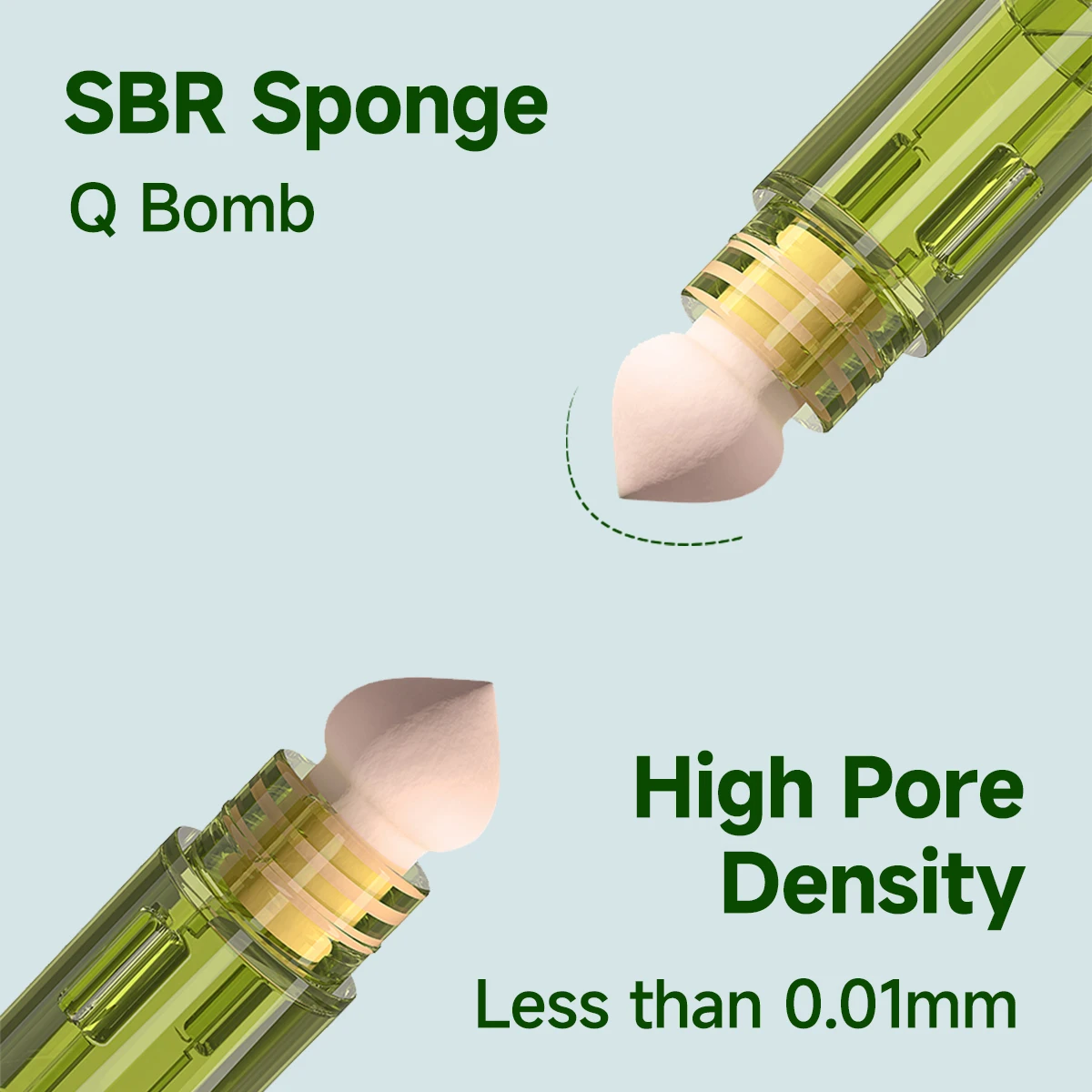 4-In-1 Portable Makeup Blender Sponge Pen With Cap, Small Makeup Sponge For Blending Under Eye Concealer 5
