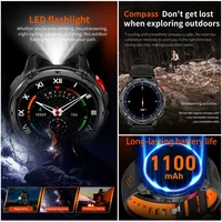 2026 New T-Rex3 Pro 1100mAh Battery Smart Watch GPS path 5ATM Waterproof Sports Run tracker Outdoors Compass Military Smartwatch - Image 5