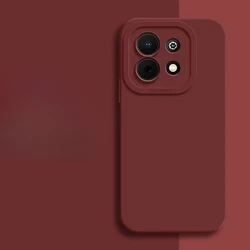 Sleek Black Semi - Transparent TPU Protective Phone Case for Enjoy 90 Plus (Burgundy)