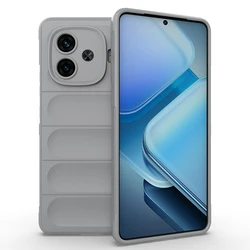 Soft Silicone Shockproof Back Cover Case - Anti-fall Phone Protection  Coque for iQOO Z9 Turbo (GRAY)