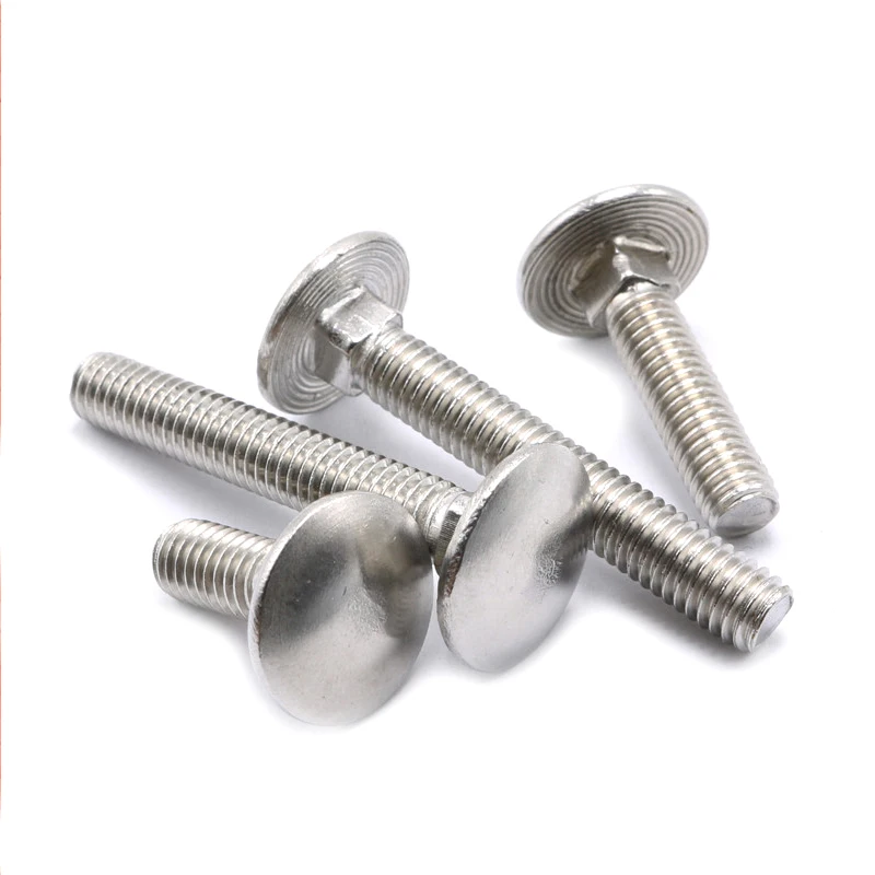 M6M8M10M12 Stainless Steel DIN603 Carriage Screw Round Head Square Neck Bolt Shelf Screw Flat Head Square Neck Screws