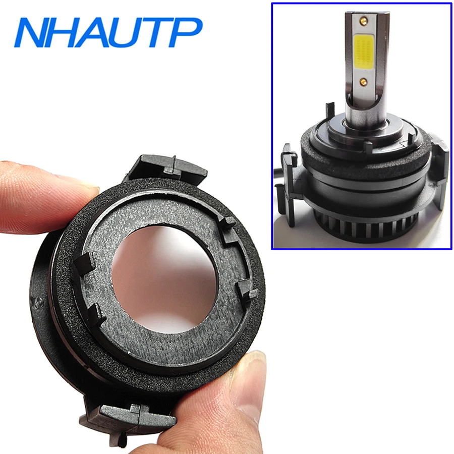 Headlight Holder LED Lamp Bulb Base LED Work Light Holder Light Holder Lamp Holder Light Bulb Socket 2Pcs H7 LED Headlight Bulbs Adapter Holder For BMW E46 3 Series 325ci 325i 330ci 330i M3 328Ci 323i Black
