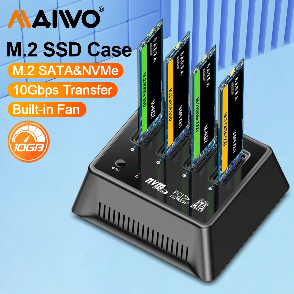 Maiwo Docking Station M2 Ssd Duplicator MAIWO 2/4 Bay NVME