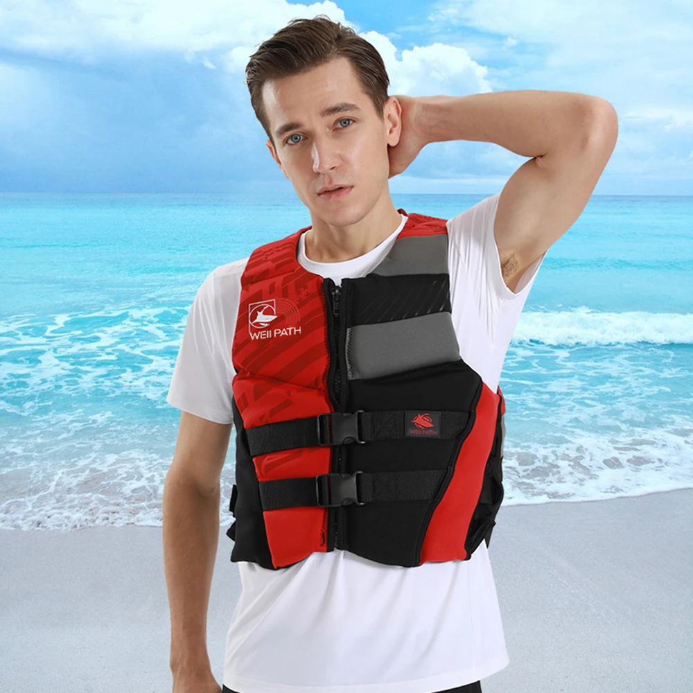 2022 New Adult Life Jacket Neoprene Buoyancy Vest Portable Water Sports  Swimming Floating Surf Fishing Kayak Safety Life Jacket - AliExpress