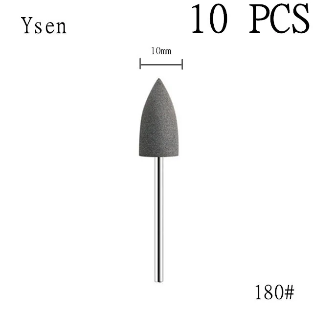 6-Piece Rubber Silicone Nail Drill Bit Set for Manicure and Polishing