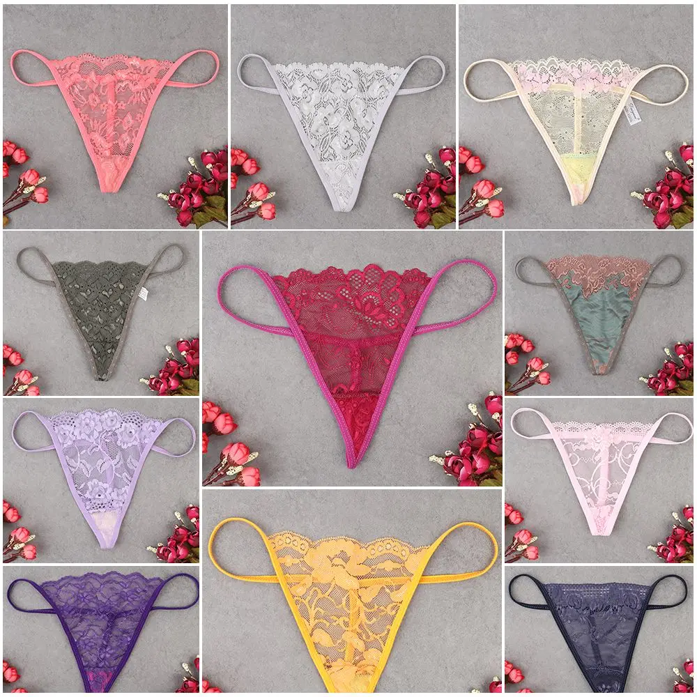 1pcs Random Women's Fashion Seamless Thong Sexy Lingerie G-String Lace Panties Low Waist Briefs