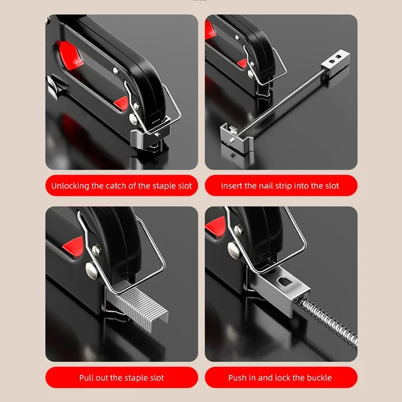Manual Nailing Gun Light duty Home Use Code Nailing Gun Air Nail Woodworking Special Direct Staple Book Carpentry Tools U/T/N 5