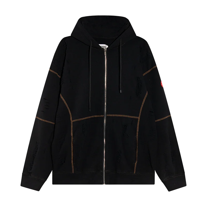 

Top Quality CAVEMPT Hole Breaking Washed Retro Hooded Sweatshirt Mens Womens Oversized CAVEMPT Street Hoodie