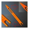 3pcs Random color Fishing net shuttle Plastic weaving shuttle Mesh needle establishment mending Cast a net Fish cage tool 4