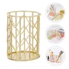 Premium Multipurpose Pen Holder Rose Gold Iron Wire Desktop Storage Box for Pens Makeup Brushes and More 2