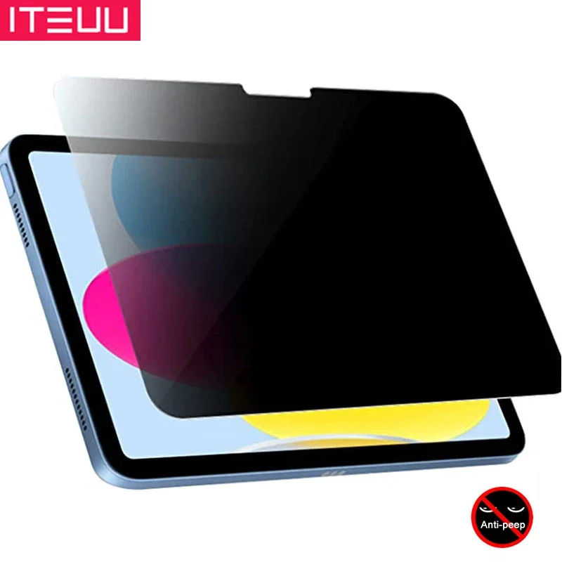 Protetor de Tela para Apple Ipad Privacy Glass Anti-peeping Curvo Anti-explosão Ipad 10 Air Mini Pro 11 129