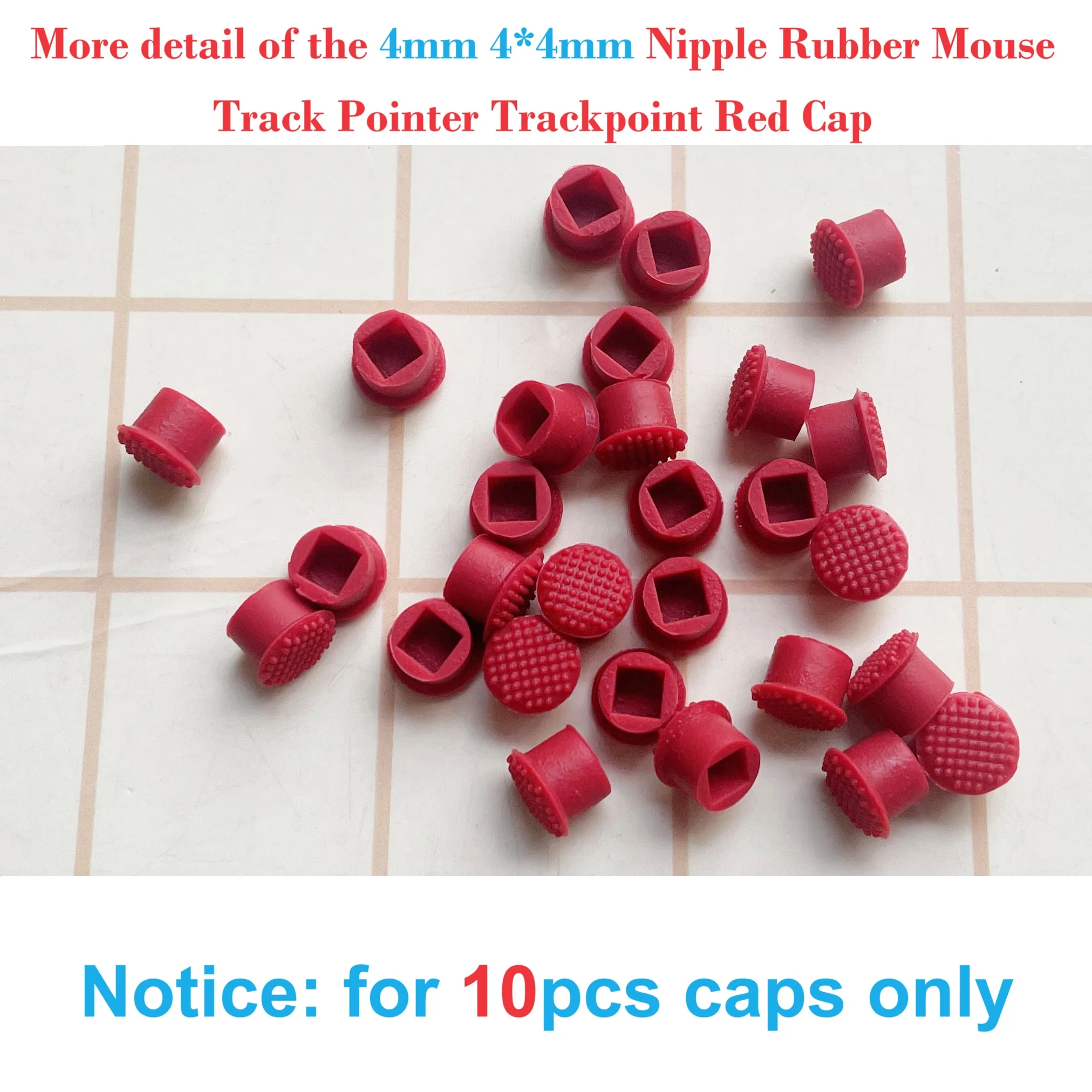 10 Pz 2mm 2*2mm Puntatore Del Mouse Trackstick Guida TrackPoint Tappo Rosso Per Lenovo ThinkPad T460 T480 T490 E570 E580 P1 P72 Carbonio - Foto 2