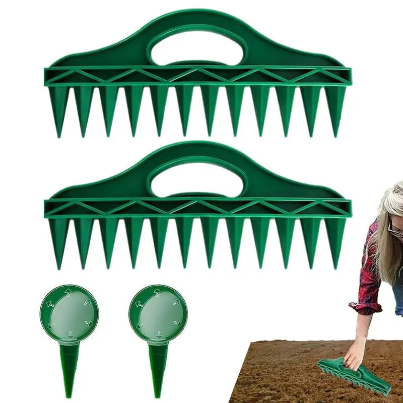 

Plant Dibber Yard Tool Sowing Hole Puncher for Transplanting Plants Vegetable Gardening Smaller Sowing Seeds Space