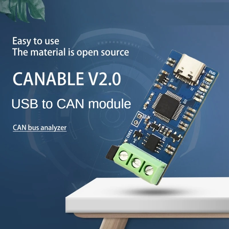 CANABLE C타입 USB to CAN 컨버터 모듈, 효율적인 CAN-FD 분석용 CAN 버스 분석기, 5V, V2.0