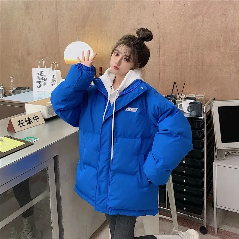 

Зимняя парка, новинка 2022, Женская куртка, повседневное пальто с длинным рукавом, женская теплая толстая пуховая хлопковая куртка, парки, свободная верхняя одежда