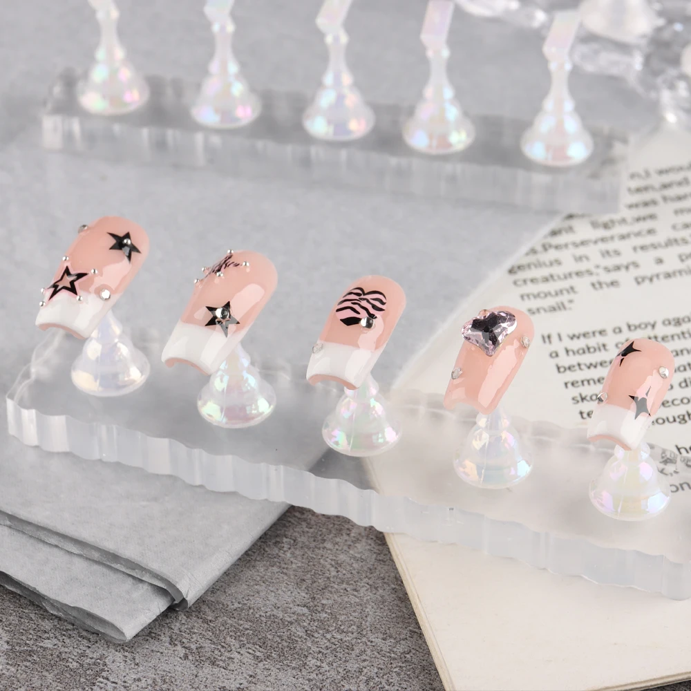 5pcs Magnetic Nail Holder Acrylic Display Stand