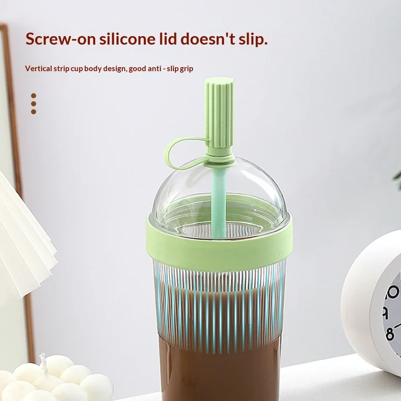 Portable Large-Capacity Straw Cup - Ideal for Coffee, Milk Tea, Juice, and More