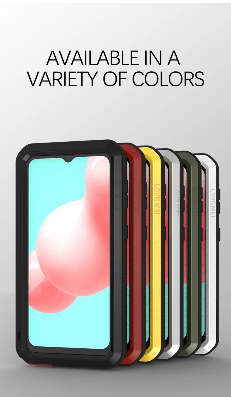 

Чехол для Samsung Galaxy A32 оригинальный LOVE MEI мощный металлический бронированный ударопрочный грязеотталкивающий водонепроницаемый чехол для телефона Чехлы для Samsung A32