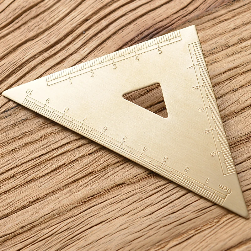 Vintage Brass Measuring Tool Set - Stylish Rulers & Protractor