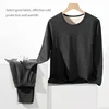Autumn and winter men's long-sleeved trousers suit comfortable leisure sports warm suit plus size fat men's home underwear suit 3