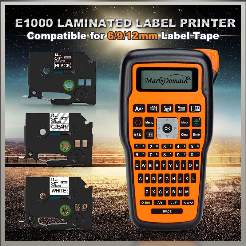 Portable Label Printer E1000 Pro Industrial Label Maker Printer