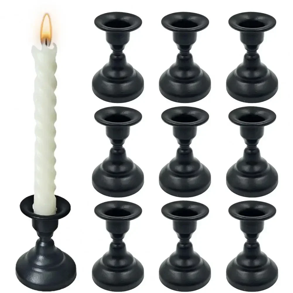 Candle Holder Rust-proof Simple Style Retro Appearance Decorative Iron Candle Display Stand Dining Table Ornament Home Supplies candle holders